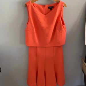 Layered/peplum peach dress